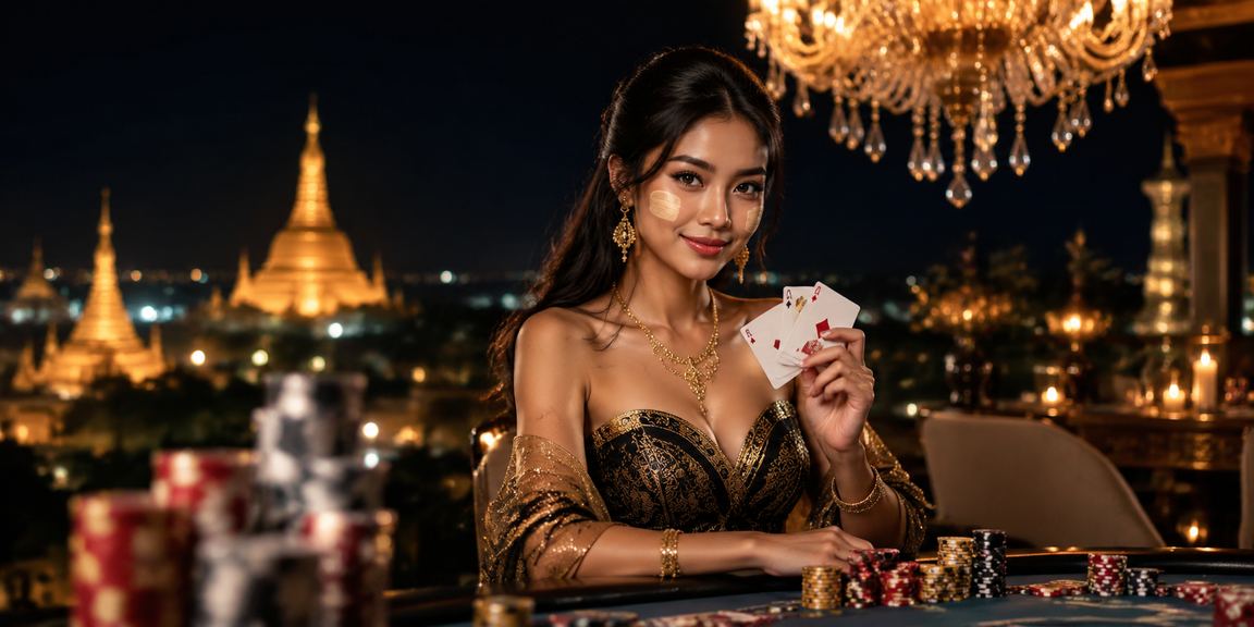 မြန်မာငါးပစ်ဂိမ်းကစားနေသောပန်းပွင့်
